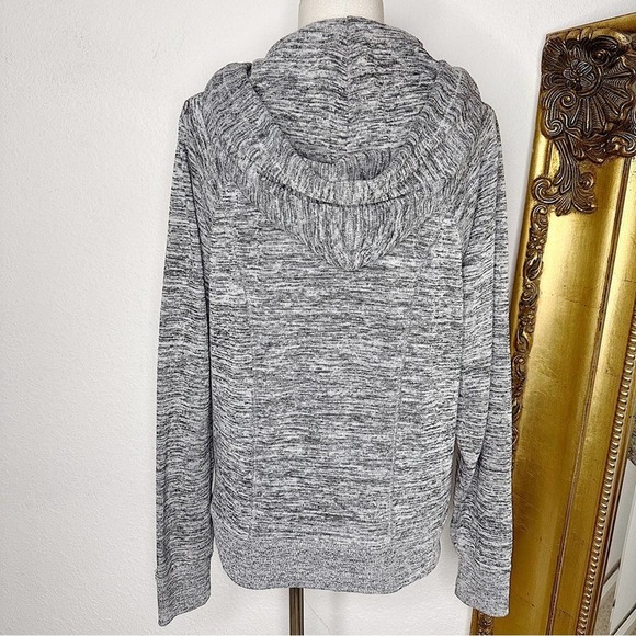 Athleta Heather Marled Gray Full Zip Front Jacket Size Medium - Picture 5 of 9